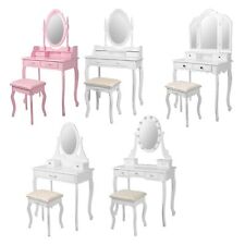 Table de maquillage avec miroir de maquillage avec tabouret et tiroirs á choix