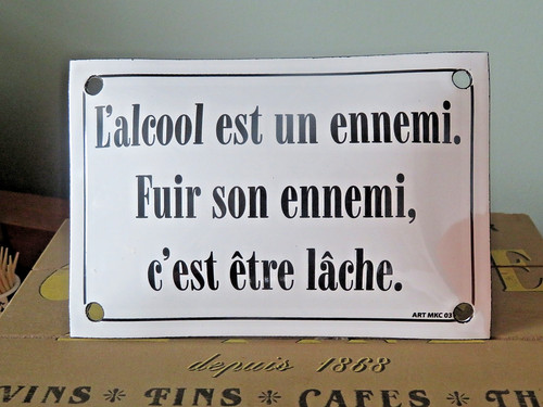 Plaque émaillée bombée