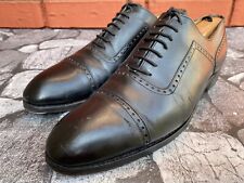 JM Weston Black leather Cap toe oxford brogues dress shoes Sz 9 C US 10.