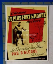 Publicité ALCOOLISME CHARLES RIGOULOT haltérophilie   advert