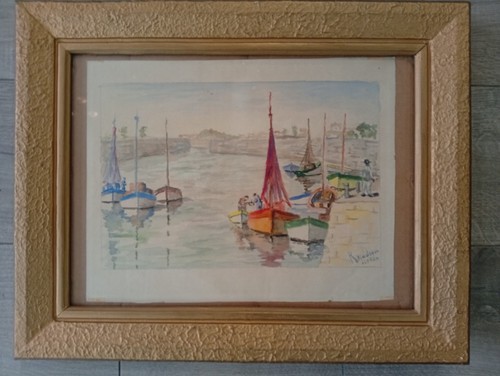 Tableau aquarelle sur papier - tableau,