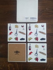 Rare 4 Dessous De Verre Sous-verre ORVAL Bière Céramique Paris Traditionnel Neuf