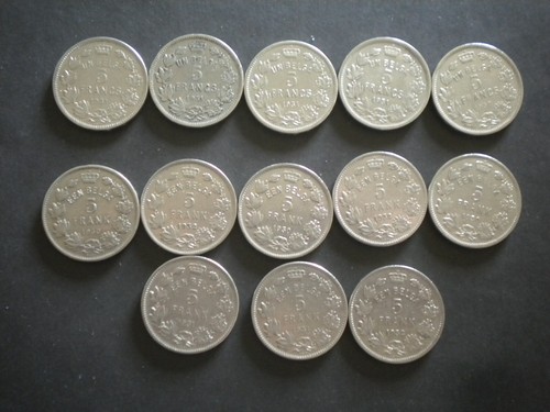 Lot pieces francs - lot, albert