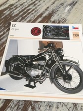 CZ 250 sport 1938 Carte moto