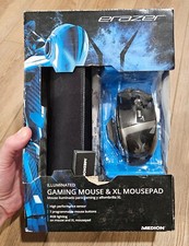 Erazer Illuminated Gaming Mouse & XL Mousepad by Medion - New in Opened Box