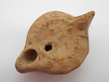 ANTIQUE ROMAN OIL LAMP MAN HOLDING A TERRACOTTA SPEAR