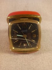 Ancien réveil de voyage mécanique Chanor Besancon, réveil vintage XXe