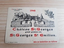 étiquette vin Chateau Saint