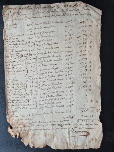 Manuscrit 1705 marine - manuscrit,