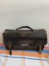 Ancienne Sacoche En Cuir Médecin Dans Son Jus Deco 