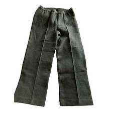 NINO COLOMBO 100% merino wool black wide-leg pants sz 46 (US 10) Made in Italy