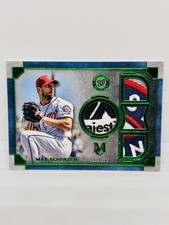 2019 Topps Museum MAX SCHERZER Primary Pieces Quad Patch Emerald 1/1 Nationals