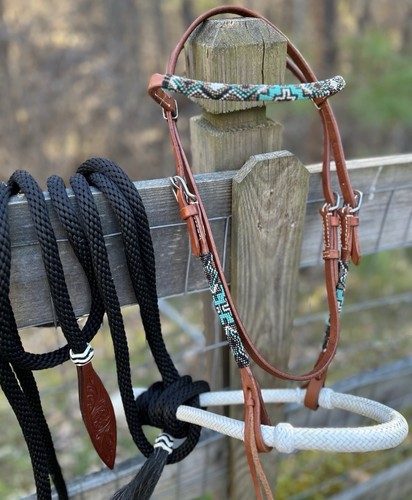 Bitless hackamore rawhide - bitless,