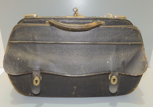 Ancien sac voyage cuir - de,