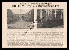 1924 Boulogne sur Mer , Crouy Frères Bois du Nord Scierie Raboterie