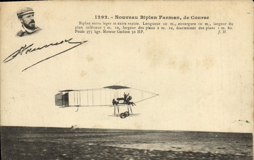 Biplan farman course - farman,