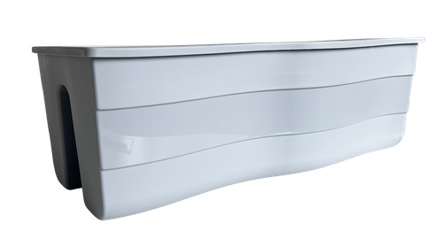 Bacs fleurs gris - 30, cm