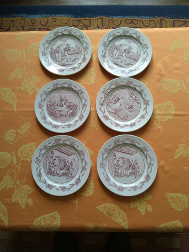 Anciennes assiettes dessert - à,