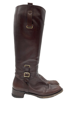 Bottes équitation cuir - en,