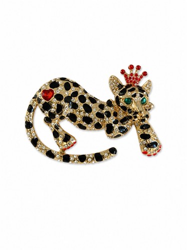 Broche léopard vintage - , en