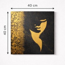 Tableau Femme Noir et Or
