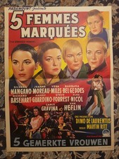 Affiche [Belge] 1960 5 FEMMES