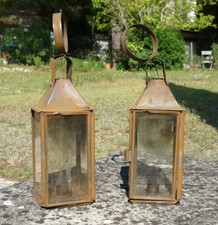 Lanternes à bougie en fer blanc