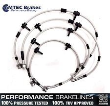 Mazda MX5 MK1/2 NA NB 90-05 1.6 1.8 Braided Brake Hoses Lines x 4 FRONT & REAR