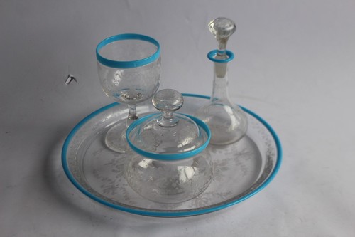 Service liqueur cristal gravé