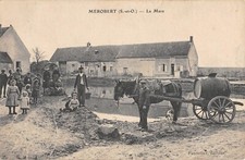 Old postcard 91 Merobert / La Mare / Hitch / Hitch / Water Carrier