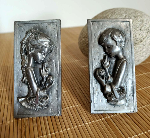 Plaques religieuses peltro - 2,