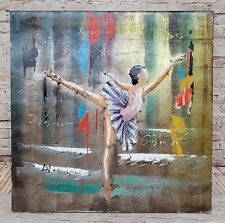 Magnifique Œuvre D'Art Abstraite Moderne De Ballet Ballerine 3D Vente Peinture