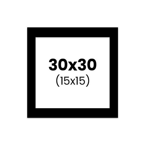 Passe partout noir 30x30cm - passe-partout,
