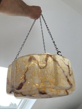 Art Deco Hanging Bowl Flycatcher Plafonnier Pendant Light Lamp Shade Yellow 