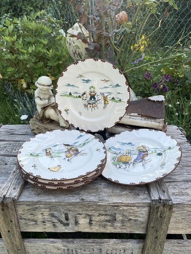 Assiettes plates creil et - assiettes,