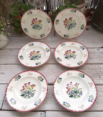 Assiettes creuses longwy - assiettes,