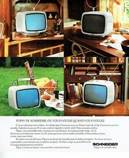  Advertising 0522 1975 Schneider Popsy Portable TV
