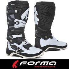 2024 MX Boots Forma Pilot PRO Motocross & Enduro Boots - Black White MX Boots