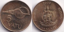 5 Vatu 2009 Vanuatu Coquillage