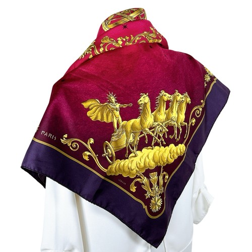 Foulard vintage soie hermes - soie,