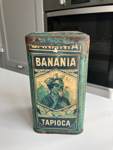 Boite ancienne tole banania - en,
