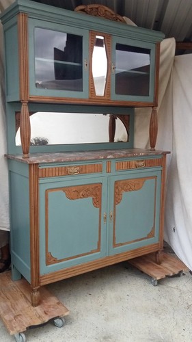 Buffet haut bois/verre