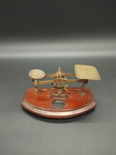 Antique Brass and Wood Pharmacist Scale - 19th Century - Weightless -