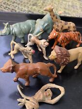 Lot Of Antique Lead Animals & Toy & Africa & Zoo