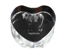 Appaloosa cœur de cristal avec un cheval Art-Dog