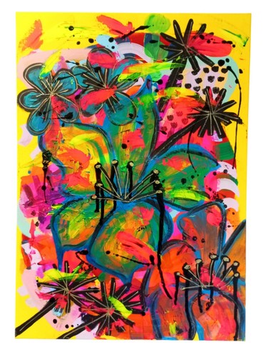 Tableau abstrait coloré - tableau,