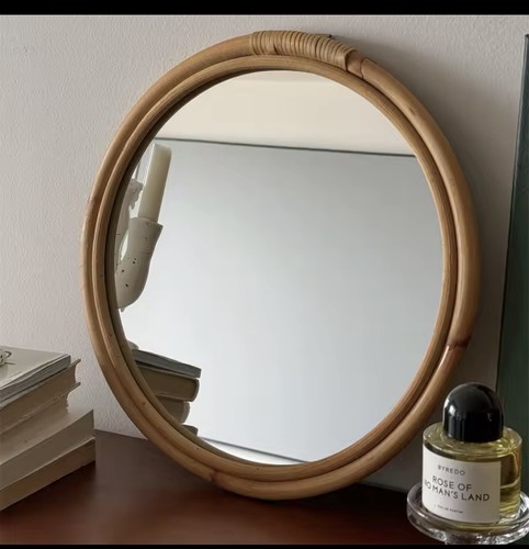 Miroir rotin rond - miroir,