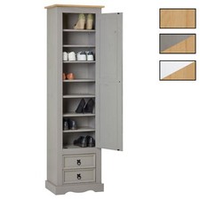 Armoire style mexicain avec 1 porte et 2 tiroirs en pin massif