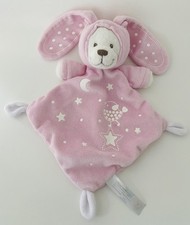 5607🌟Doudou plat ours déguisé en lapin Rose lune étoile oiseau NICOTOY SIMBA