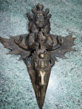 Rare dague Phurba tibétain ancien old bronze ritual dagger Tibet Vajrakilaya 19è